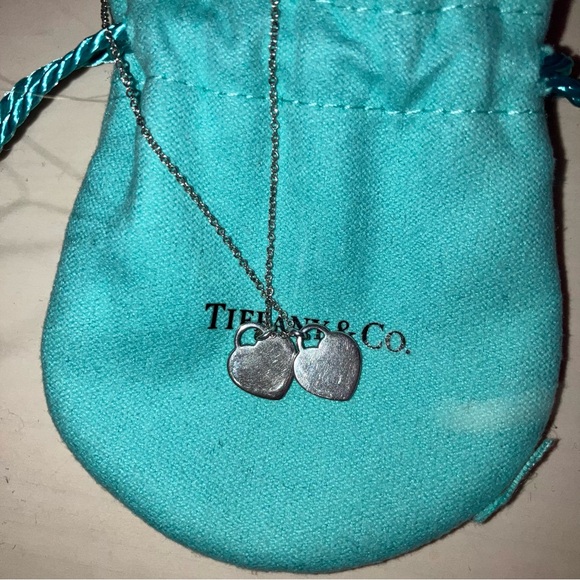 Tiffany & Co Return To Tiffany Red Double Heart Tag Necklace - Picture 5 of 5